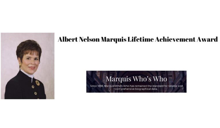 EWG Past President Honorable Nancy Harvey Steorts receives the Albert Nelson Marquis Lifetime Achievement Award